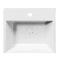 Outlet Pesuallas Kube X 550x470 mm, valkoinen Tasoon Upotettavat Altaat