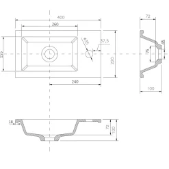 Pesuallas LM 420 komposiittikivi 220 X 400 mm valkoinen*Interia Sale