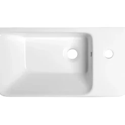 Hot Pesuallas Luxa 550 x 300 mm valkoinen keraaminen, oikea Kalusteeseen Asennettavat Altaat