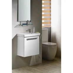Hot Pesuallas Luxa 550 x 300 mm valkoinen keraaminen, oikea Kalusteeseen Asennettavat Altaat
