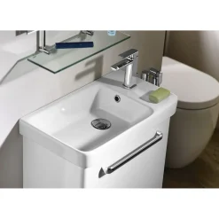 Hot Pesuallas Luxa 550 x 300 mm valkoinen keraaminen, oikea Kalusteeseen Asennettavat Altaat