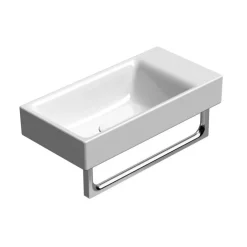 Clearance Pesuallas Nubes 50x25cm, tasainen pohja, ei hanareikää, vasen/oikea, ExtraGlaze-pinnoite, valkoinen Kalusteeseen Asennettavat Altaat