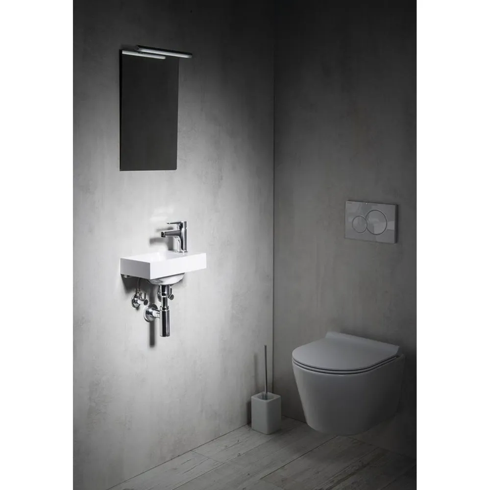 Pesuallas Piccolino 30,8x10x17 cm, oikea, valkoinen*Interia Outlet