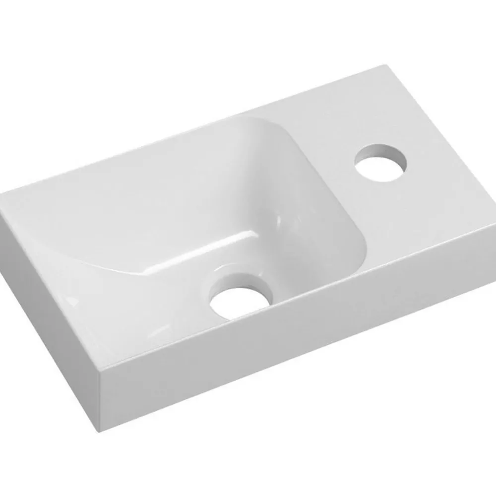 Pesuallas Piccolino 30,8x10x17 cm, oikea, valkoinen*Interia Outlet