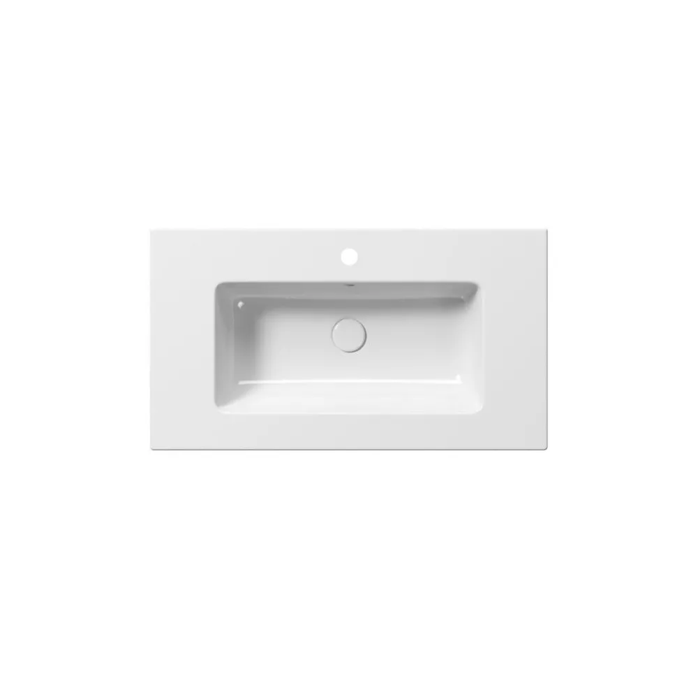 Pesuallas Pura Slim 82x46cm, ExtraGlaze-pinnoite, valkoinen*Interia Clearance