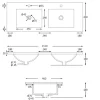 New Pesuallas Slim Double 1510 x 460 mm kaksialtainen valkoinen Kaksoispesualtaat
