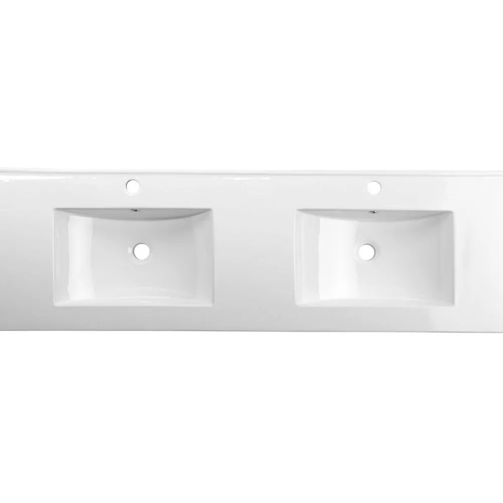 New Pesuallas Slim Double 1510 x 460 mm kaksialtainen valkoinen Kaksoispesualtaat