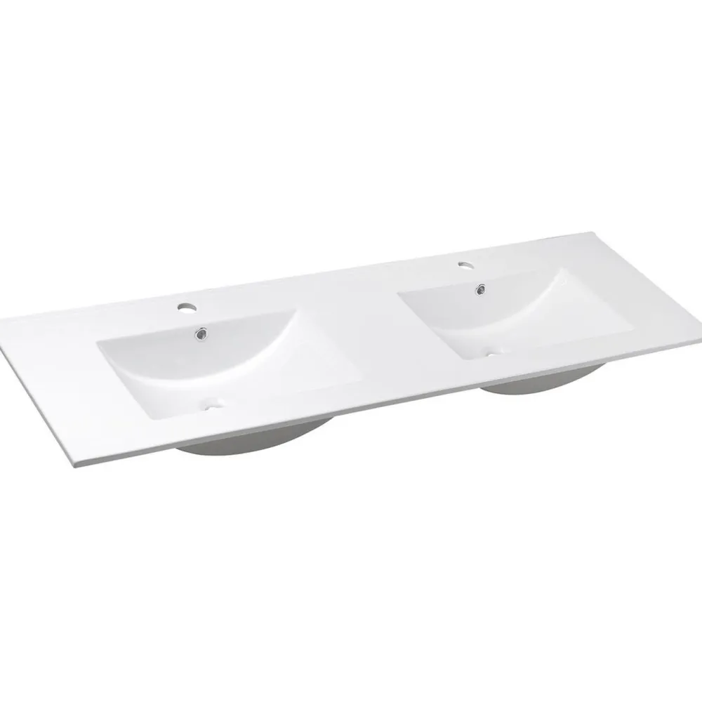 New Pesuallas Slim Double 1510 x 460 mm kaksialtainen valkoinen Kaksoispesualtaat