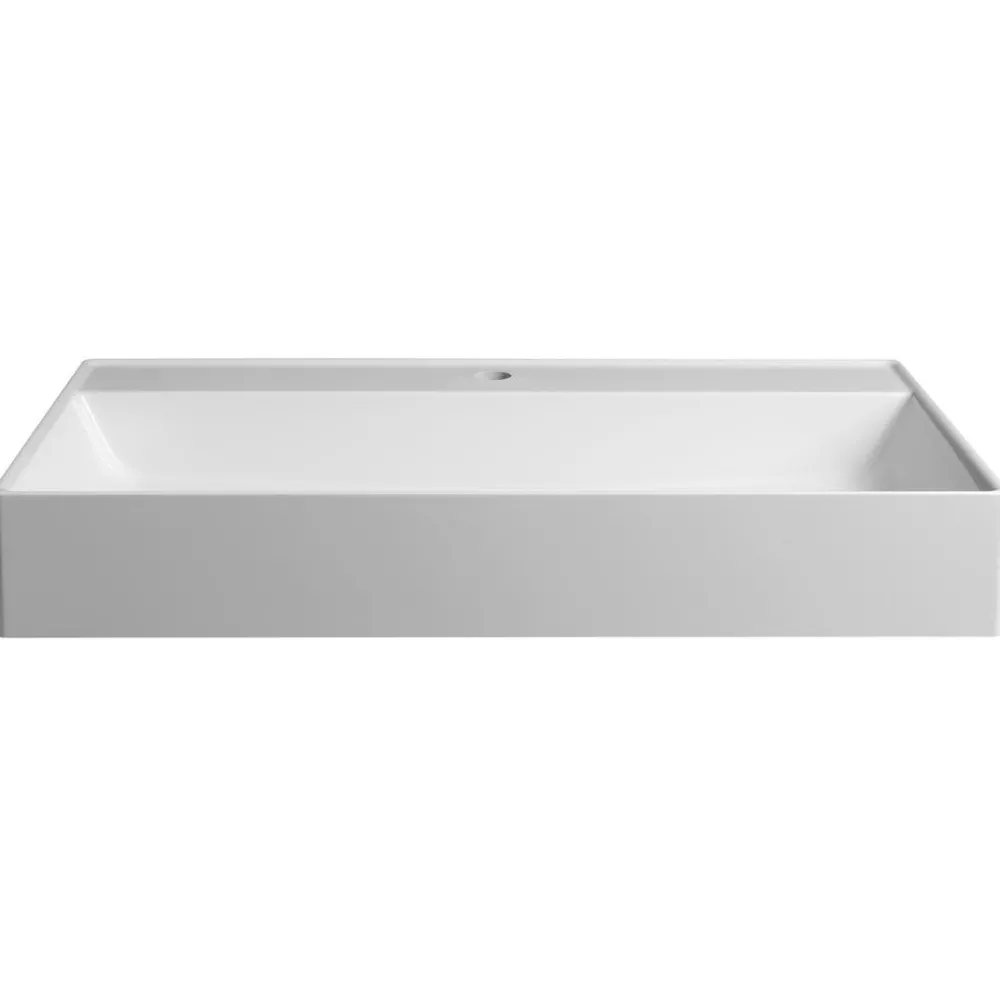 Outlet Pesuallas Twig, 80x47 cm, kivi, valkoinen Pienet Pesualtaat