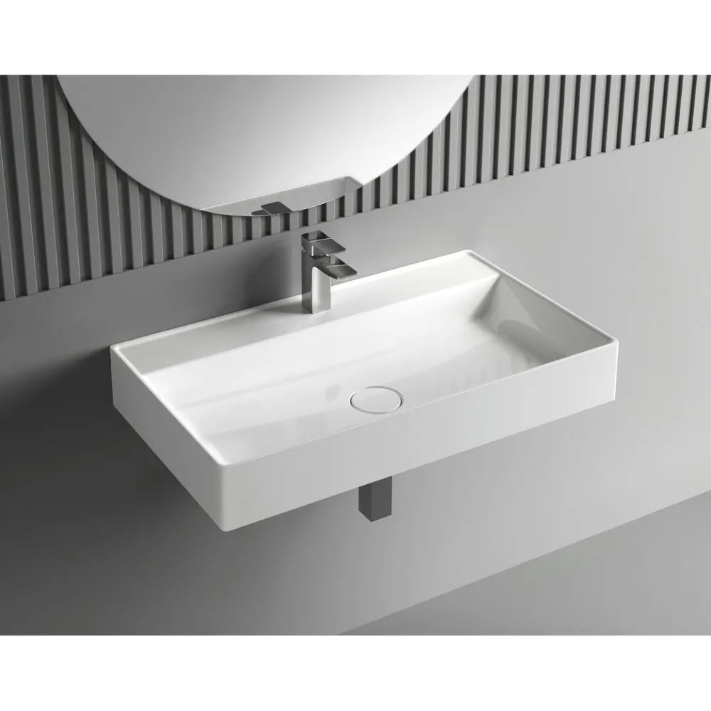 Outlet Pesuallas Twig, 80x47 cm, kivi, valkoinen Pienet Pesualtaat