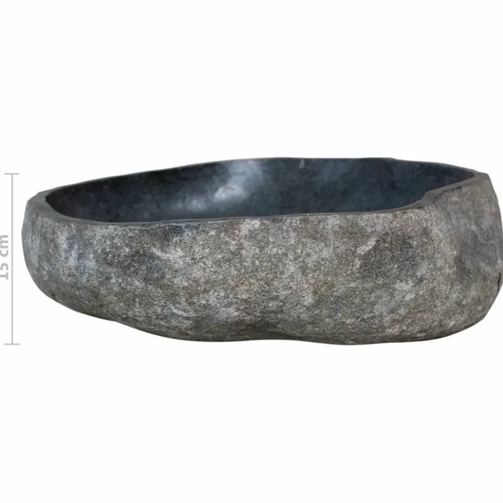 Pesuallas jokikivi soikea 38-45cm Malja-Altaat