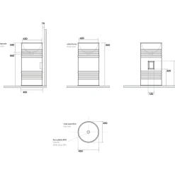 Sale Pesuallas Design Barrel 450x450mm mattamusta Jalalliset Pesualtaat