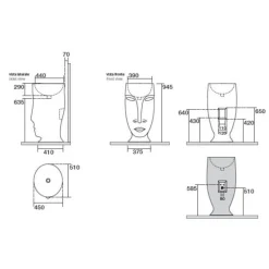 Pesuallas Design Moloco 390x440mm valkoinen*Kerasan