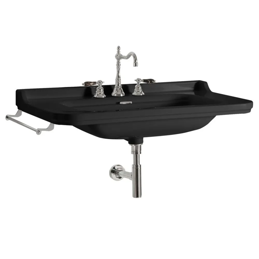 Hot Pesuallas Waldorf 80x55 cm, mattamusta Pienet Pesualtaat