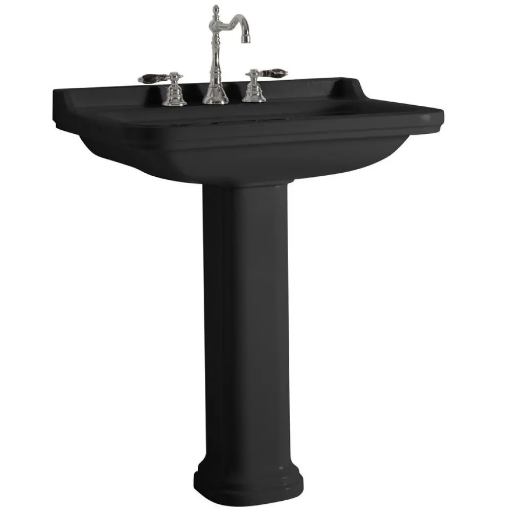 Hot Pesuallas Waldorf 80x55 cm, mattamusta Pienet Pesualtaat