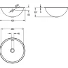 Outlet Pesuallas Kuru Ø380 mm rst satiinipintainen Tasoon Upotettavat Altaat