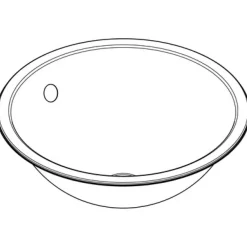 Outlet Pesuallas Kuru Ø380 mm rst satiinipintainen Tasoon Upotettavat Altaat