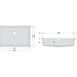 Pesuallas Kaavi 520x340mm Keratek eri värejä*Savo Sale
