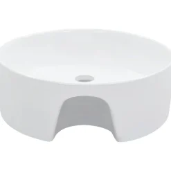 Pesuallas ylivuodolla 36x13 cm keraaminen valkoinen*FinePRICE Sale