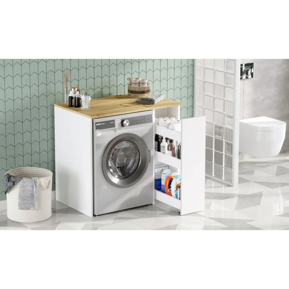 Pesukonepöytä SA1 60 cm valkoinen/ruskea*Linento Furniture Online