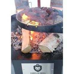 Pihagrilli ® 9K-100 matala ilman huuvaa musta*Carelia Grill New