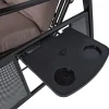 Pihakeinu Franco, katoksella, 3-istuttava, ruskea*Home4you Discount