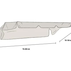 Pihakeinun katto Bonn, 200x130cm*Brafab Online