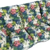 Pihakeinun pehmuste ROMA 108x56x10 cm, tumma kukkakuosi, 3-osainen, musta*Home4you Sale