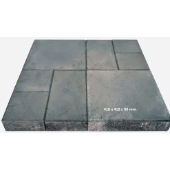 Hot Pihakivi Lakka Roomalainen kivi 80 418x418x80 mm musta Betonikivet