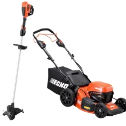Discount Pihakonepaketti 5 itsevetävä leikkuri+trimmeri 40V 4,0 Ah akulla Itsevetävät Ruohonleikkurit