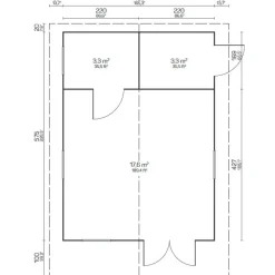 Outlet Pihamökki Gotland B, 70mm, 24.1m² Kesämökit