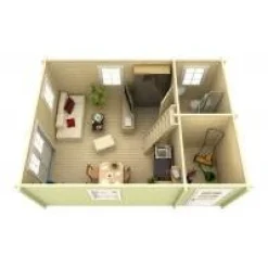 Online Pihamökki Gotland C makuuparvella, 70mm, 30.7m² Kesämökit