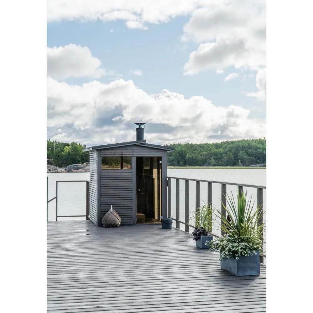 Discount Pihasauna Kota, 4m², Narvi NC 16 -kiuaspaketilla Pihasaunat Ilman Rakennuslupaa