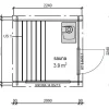 Discount Pihasauna Kuutio, 4.2m², pulpettikatto Saunamökit
