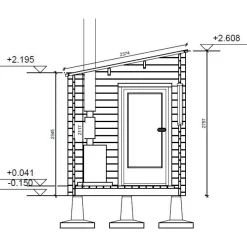 Discount Pihasauna Kuutio, 4.2m², pulpettikatto Saunamökit