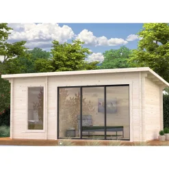 Pihasauna Sanna, sis. tuplalasilla liukuovet 12,8 m²*Palmako Best