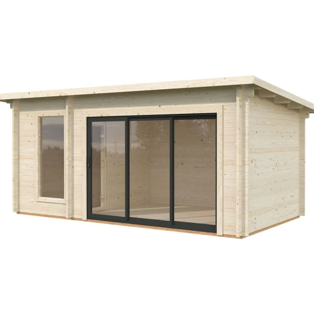 Pihasauna Sanna, sis. tuplalasilla liukuovet 12,8 m²*Palmako Best