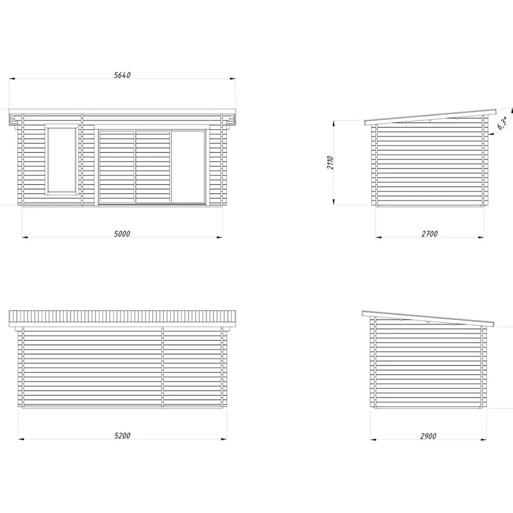 Pihasauna Sanna, sis. tuplalasilla liukuovet 12,8 m²*Palmako Best
