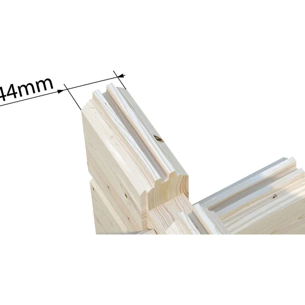 Pihasauna Sanna, sis. tuplalasilla liukuovet 12,8 m²*Palmako Best