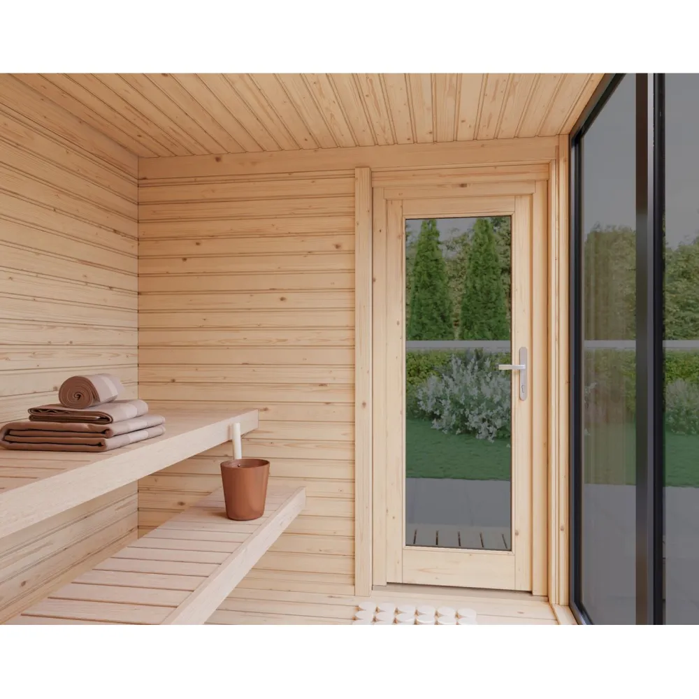 Pihasauna Sarah 3,8+2,1 m2 Pihasaunat Ilman Rakennuslupaa