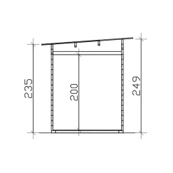 Pihasauna Helsinki 2, 3,7 + 2,7 m²*Skan Holz Hot