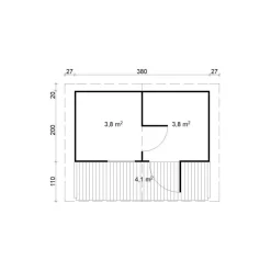 Pihasauna Hannu 11.3m²*Tene Best