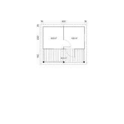 Pihasauna Kalevi 15.1m²*Tene