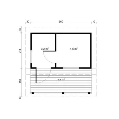 Pihasauna Moderni 12, 8m²*Tene New