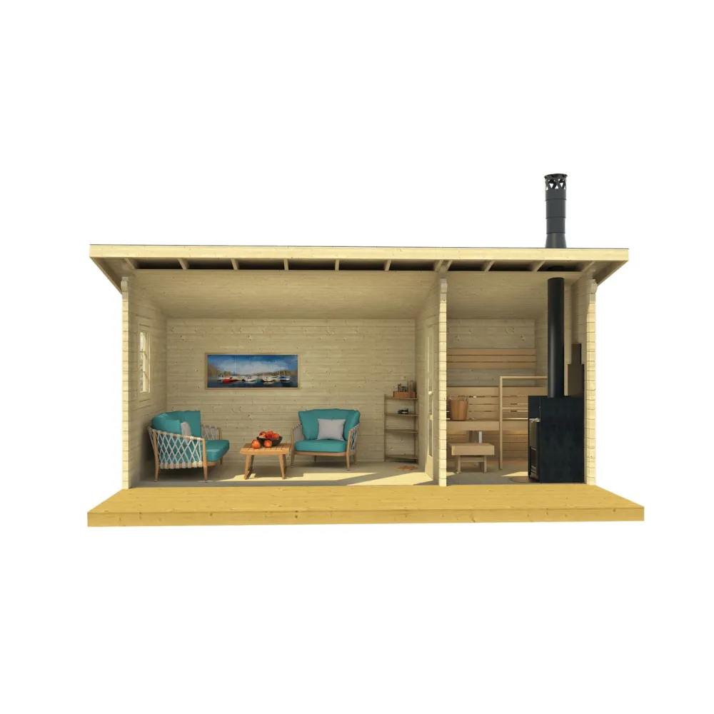 Discount Pihasauna Moderni 19, 13m² Pihasaunat Ilman Rakennuslupaa