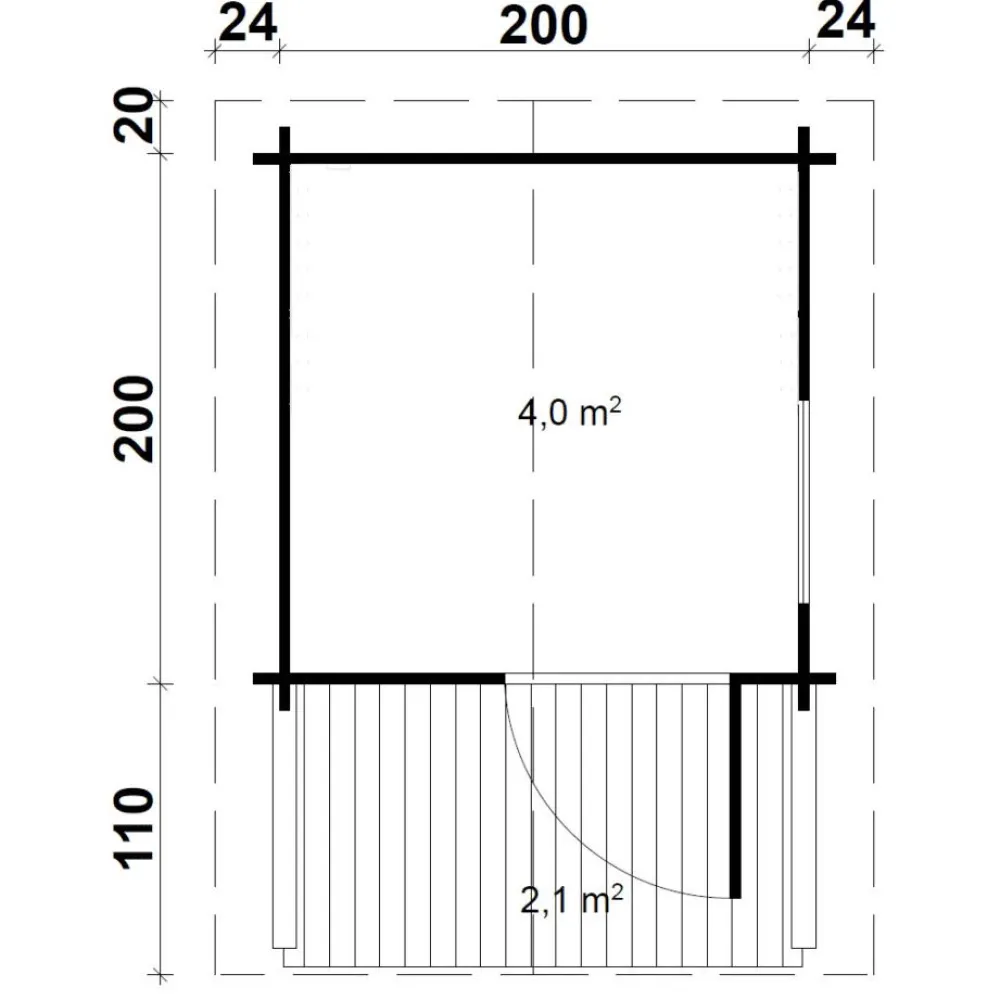 Pihasauna Niklas 6.2m² Pihasaunat Ilman Rakennuslupaa