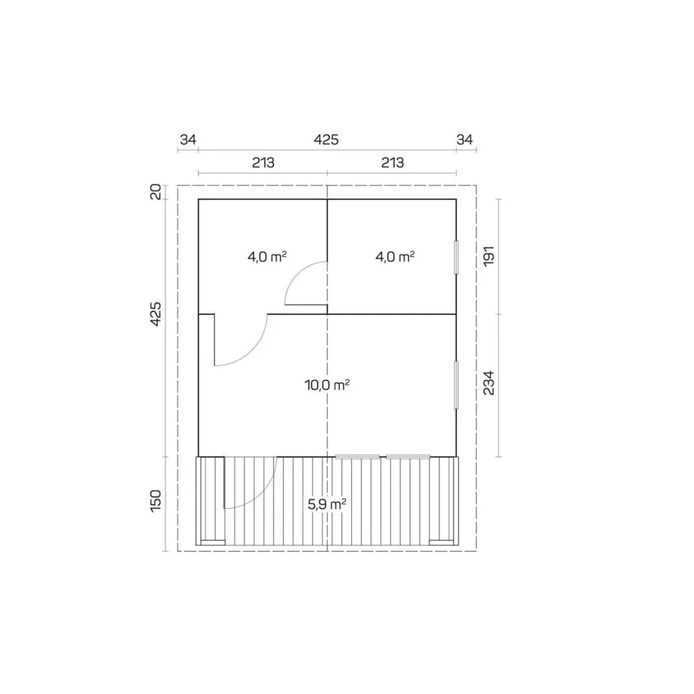 Pihasauna Pekka 23.9m²*Tene New