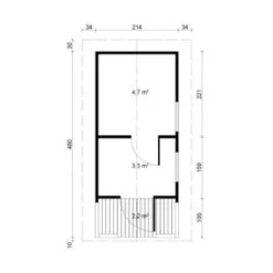 Online Pihasauna Piha-Tuuri 10, 10 + 2,2m² Pihasaunat Ilman Rakennuslupaa