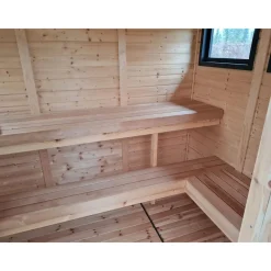Pihasauna terassilla Luotsi, 2.4+4.9m², puuvalmis*Jalotakka