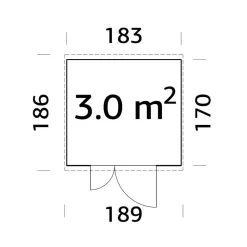 Pihavaja Leif, 3m² EL16-1817-1 Puutarhavajat|Piharakennukset Ilman Rakennuslupaa
